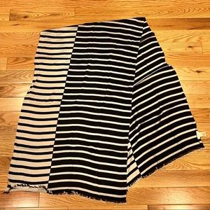 Brand New Kate Spade black & white stripped scarf!